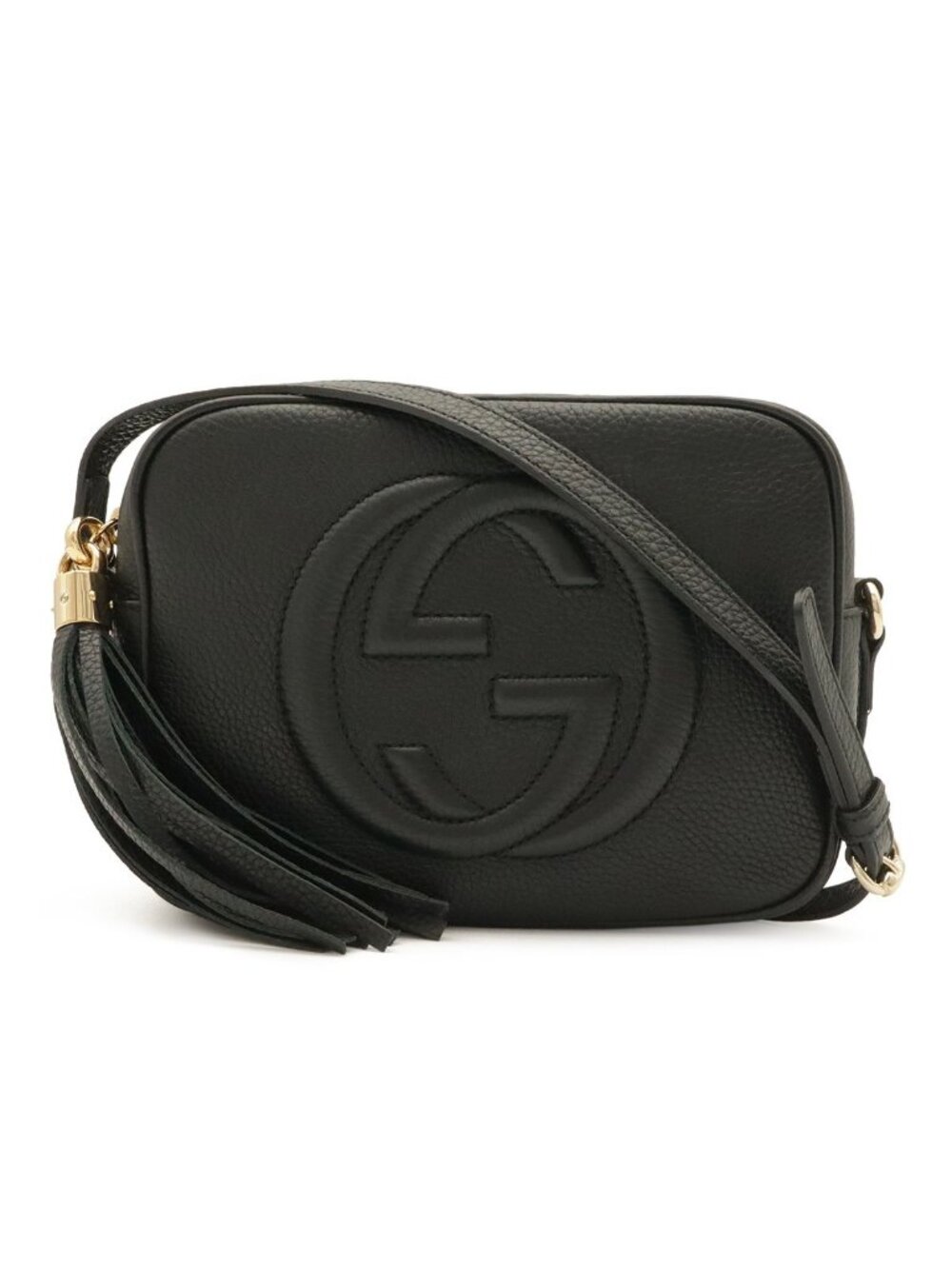 Gucci Soho Small Disco Tassel Fringe Shoulder Bag Pochette Crossbody Leather